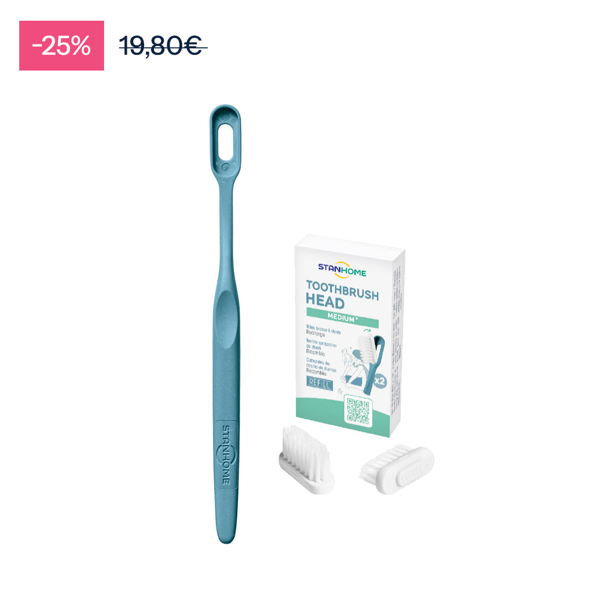 P123 C11 BROSSE MEDIUM BLEUE+RECH